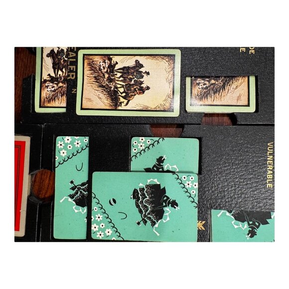 Vtg Duplicate Bridge Game Set w/Guide Bridge Headquarters NY 16 Trays w/Cards - Picture 13 of 16